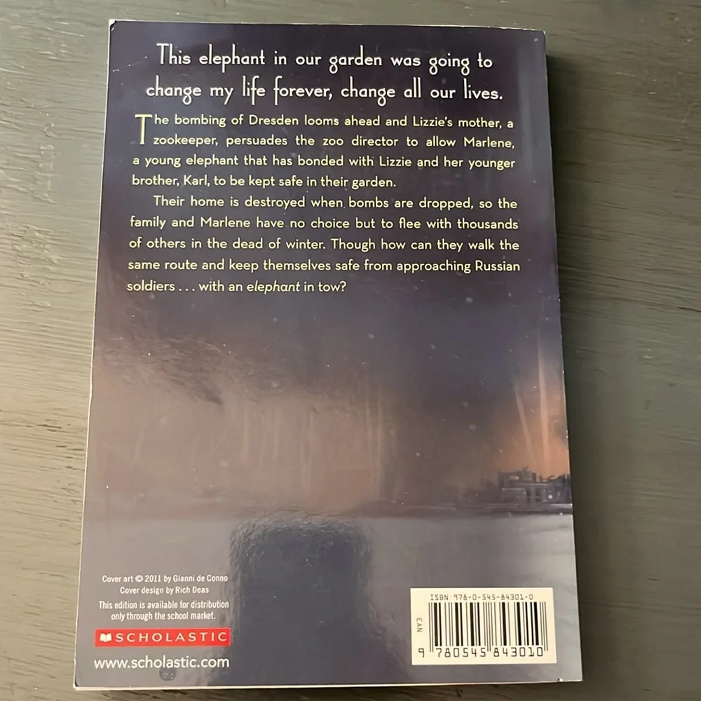 Scholastic 2 Book Set An Elephant in the Garden & My Side of the Mountain EUC